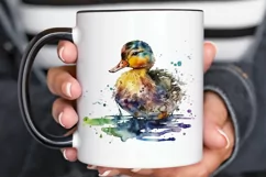 Watercolor Cute Colorful Duck PNG Clipart Product Image 3