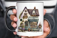 Watercolor Whimsical Village Shop PNG Clipart Product Image 3