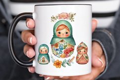 Watercolor Matryoshka Dolls PNG Clipart Product Image 3