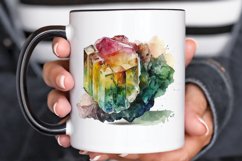 Watercolor Raw Tourmaline Crystal PNG Clipart Product Image 3