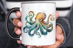 Watercolor Cute Octopus PNG Clipart Product Image 3