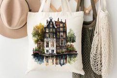 Watercolor Amsterdam Canal House PNG Clipart Product Image 3