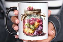 Watercolor Candy in Jar Valentine Day PNG Clipart Product Image 3