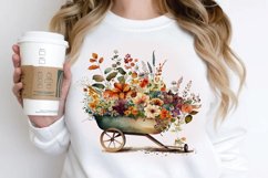 Watercolor Floral Wheelbarrows PNG Clipart Product Image 3