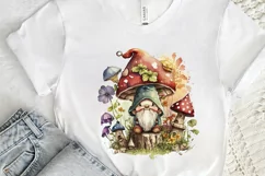 Watercolor Mushrooms Gnome PNG Clipart Product Image 3