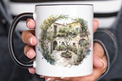 Watercolor Courtyard PNG Clipart Product Image 3