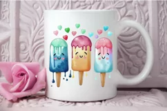 Watercolor Cute Ice Cream PNG Clipart Product Image 3