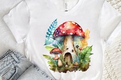 Watercolor Mushrooms Gnome PNG Clipart Product Image 3