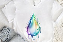 Watercolor Water Droplet PNG Clipart Product Image 3