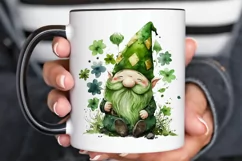 Watercolor St. Patricks Happy Green Gnome PNG Clipart Product Image 3