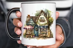 Watercolor Whimsical Village Shop PNG Clipart Product Image 3