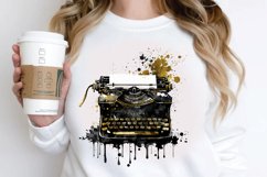 Watercolor Black and Gold Antique PNG Clipart Product Image 3