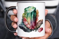 Watercolor Raw Tourmaline Crystal PNG Clipart Product Image 3