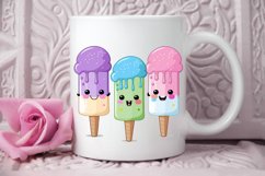 Watercolor Cute Ice Cream PNG Clipart Product Image 3
