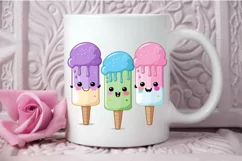 Watercolor Cute Ice Cream PNG Clipart Product Image 3