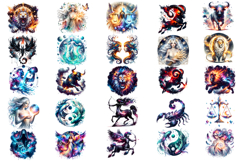 zodiac signs png, watercolor zodiac, astrology clipart, celestial sublimation, horoscope png, mystical clipart, zodiac bundle, watercolor astrology, celestial art, horoscope clipart, mystical sublimation, zodiac signs art, watercolor horoscope, celestial 