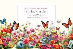 Watercolor Spring Garden Clipart Product Image 1