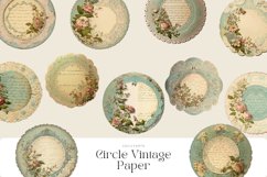 34 Watercolor Circle Vintage Paper Clipart Product Image 2