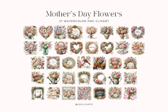Watercolor Mother’s Day Flowers Clipart Bundle Product Image 2