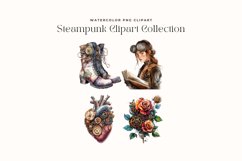 Watercolor Steampunk Clipart Collection Product Image 2