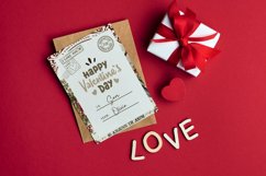 3 Watercolor Vintage Valentine Stamps Clipart Product Image 2