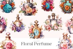 Watercolor Floral Perfume Clipart Bundle Product Image 2