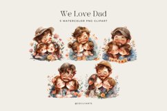 Watercolor We Love Dad Clipart Bundle Product Image 2
