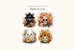 4 Watercolor Halloween Collection Clipart Product Image 2
