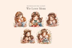 Watercolor We Love Mom Clipart Product Image 2