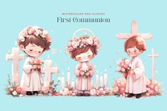 Watercolor First Communion Clipart Product Image 2
