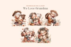 Watercolor We Love Grandma Clipart Product Image 2