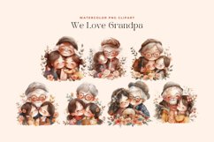 Watercolor We Love Grandpa Clipart Product Image 2