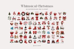 Watercolor Whimsical Christmas Clipart Bundle Product Image 2
