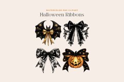 Watercolor Halloween Ribbons Clipart Product Image 2
