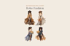 Watercolor Boho Fashion Clipart Product Image 2