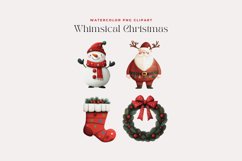 Watercolor Whimsical Christmas Clipart Product Image 2