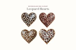 Watercolor Leopard Hearts Clipart Product Image 2