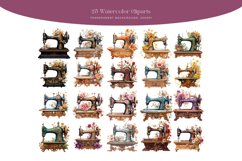 25 Watercolor Sewing Machines Clipart Product Image 2