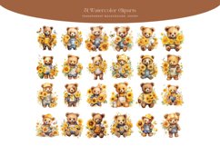 51 Watercolor Bear in a Bee Costume Clipart Product Image 2