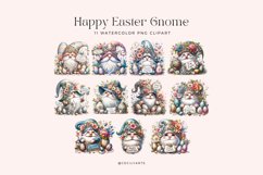 11 Watercolor Happy Easter Gnome Clipart Product Image 2