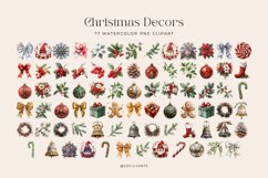 Watercolor Christmas Decors Clipart Product Image 2