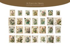 36 Watercolor Vintage Stamps Clipart Product Image 2