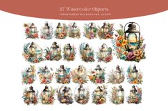 24 Seaside Vintage Flowers Watercolor Clipart Product Image 2