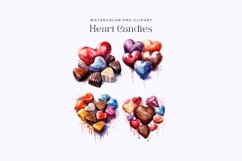 Watercolor Heart Candies Clipart Product Image 2