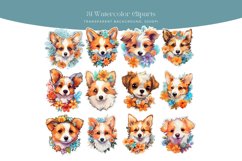 31 Watercolor Cute Puppies Clipart Product Image 2