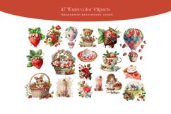 Watercolor Strawberries Clipart Product Image 2