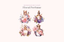 Watercolor Floral Perfume Clipart Product Image 2