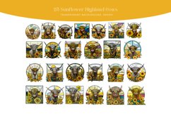 Sunflower Stained Glass Highland Cows Product Image 2