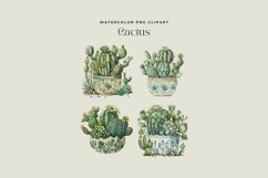 4 Watercolor Cactus Clipart Product Image 2