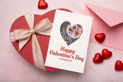 3 Watercolor Quilted Heart Clipart Product Image 2